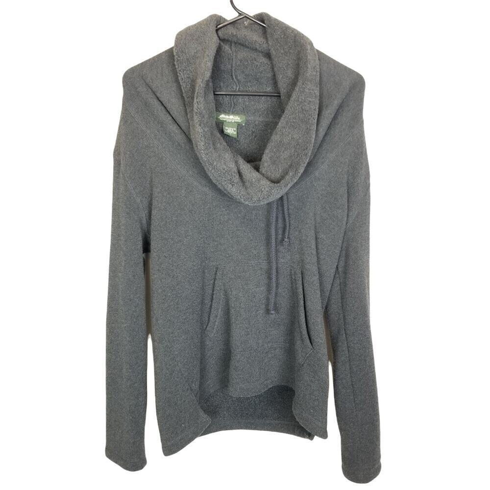 Eddie Bauer Womens Fleece Cowl Neck Sweater Size L Gorpcore Granola Girl Outdoor